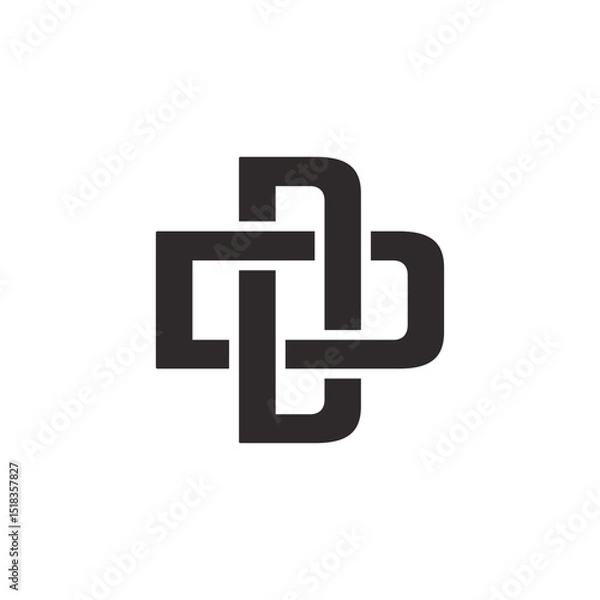 Obraz Abstract Initial Letter D Logo Design.