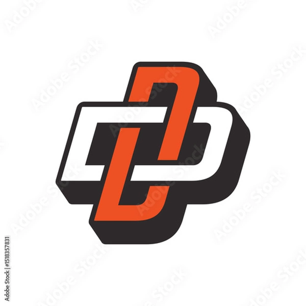 Obraz Abstract Initial Letter D Logo Design.