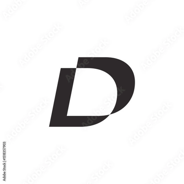 Obraz Abstract Initial Letter D Logo Design.