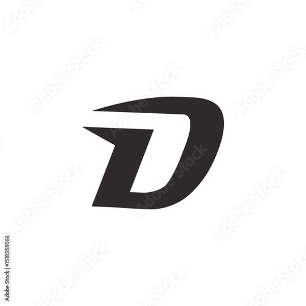 Obraz Abstract Initial Letter D Logo Design.