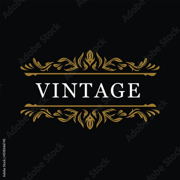 Obraz Vintage label elegant design illustration