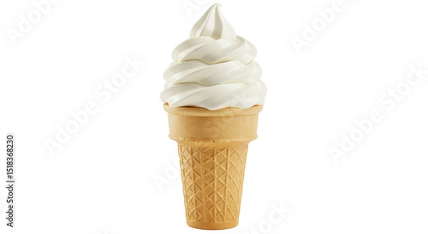 Fototapeta Isolated Soft Serve Ice Cream Cone