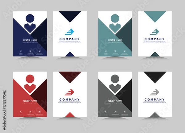 Obraz Collection of business card template vector symbol
