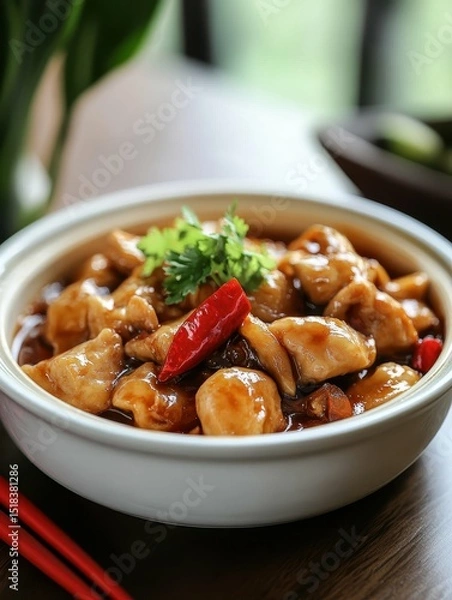 Obraz ultra quality picture of copy space with cooked chinese dish