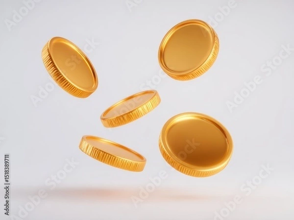 Obraz Transparent PNG image featuring a 3D stack of Chinese gold coins