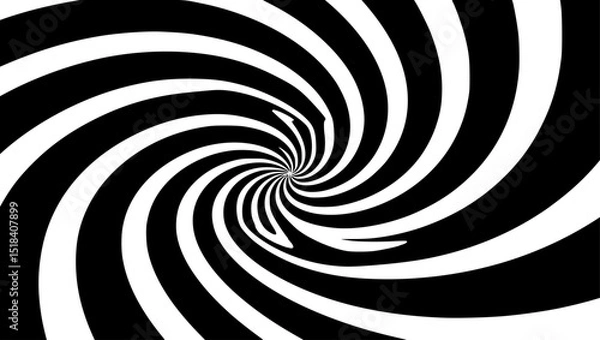 Fototapeta Swirling black and white pattern creates optical illusion with dynamic, wavy lines, forming a hypnotic and abstract, high-contrast visual experience