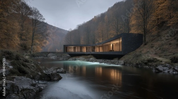 Obraz house over the river