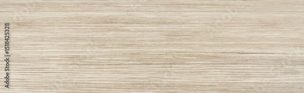 Fototapeta Panoramic light wood texture with knots, plank background - Vector illustration