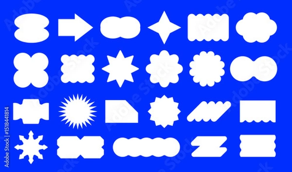Fototapeta Geometric Abstract Label and Badge Shape Collection – Vector Design Elements