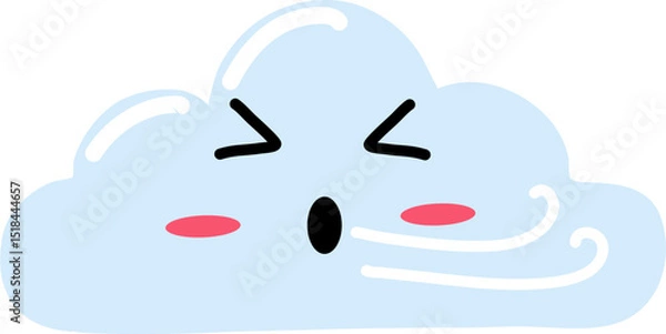 Fototapeta Cute doodle cloud character 10
