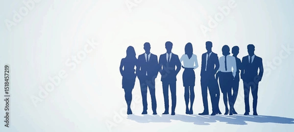 Fototapeta Business Team Standing in Gradient Background