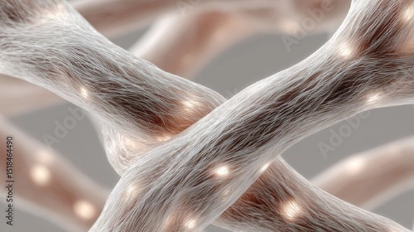 Fototapeta Exploring the intricate structure of collagen molecules in a close-up view