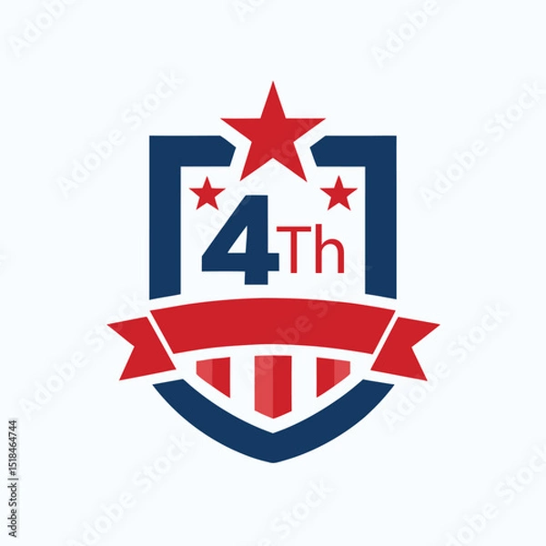 Fototapeta USA Independence Day Vrctor Design