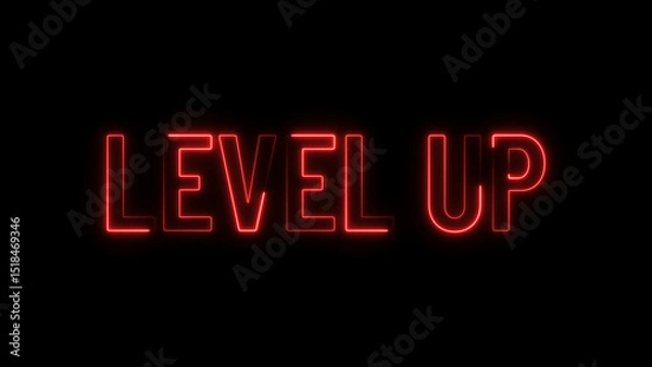 Fototapeta Congratulation! Level up text illustration background.