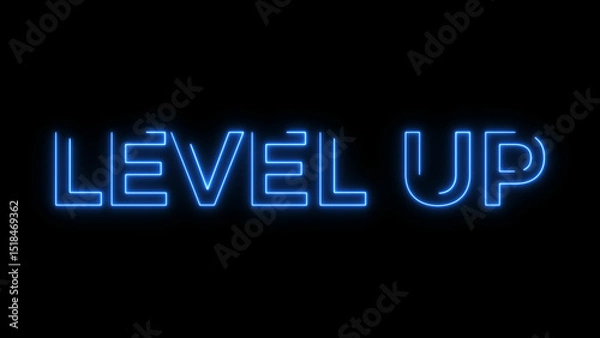 Fototapeta Congratulation! Level up text illustration background.