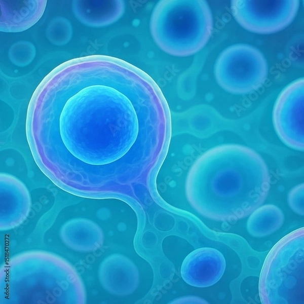 Fototapeta Scientific Cell Structure – Abstract Macro Microscopic Illustration

