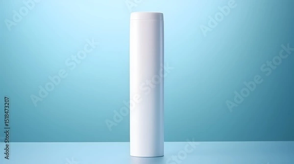 Fototapeta Elegant Pillar: A pristine, slender pillar stands tall against a serene gradient background, exuding minimalist sophistication.