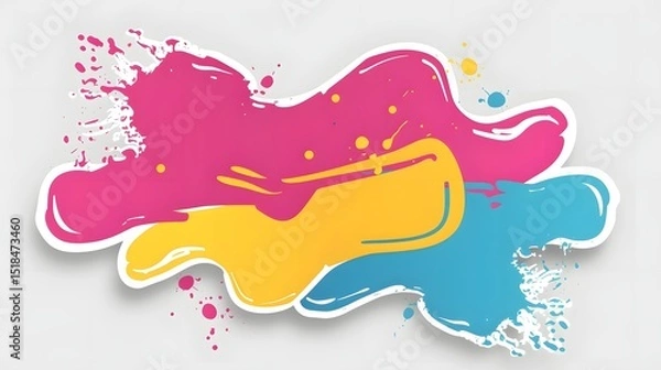 Fototapeta Colorful Splash Art: Dynamic and expressive artwork featuring vibrant splashes of color, creating a sense of movement and artistic energy.