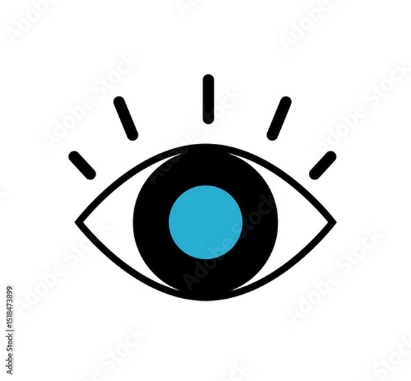 Fototapeta eye icon . vision icon, see view icons - eyesight symbol - invisible eye hide icon, incognito icon no eye view hidden icon set. Hidden icon vector, vector illustration.