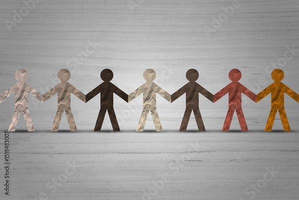 Obraz Affirmative action as diversity inclusion or equal opportunity as policies for employment equity quota systems for minority groups for fairness and social justice in a multicultural society.
