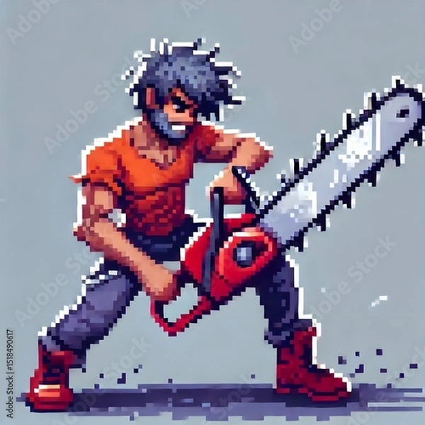 Fototapeta illustrator design of a carpenter carrying a saw