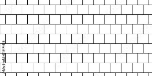 Obraz Beautiful abstract black and white empty wall brick wall floor and construction, floor, exterior building rectangle background with squares texture.	
