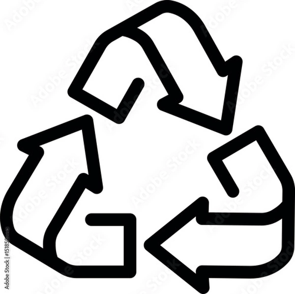 Obraz Recycling simple outline icon