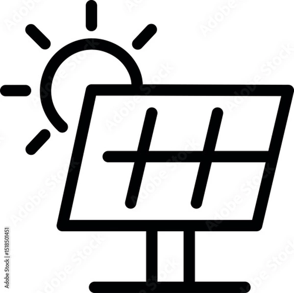 Obraz Solar panel icon