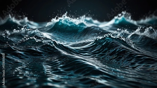 Obraz Abstract background with optical illusion effects creating pulsating waves.