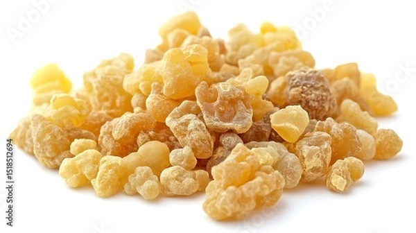 Fototapeta Heap of dried raisins isolated on a white background.