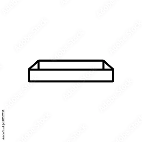 Fototapeta Simple tray icon in minimalistic design  