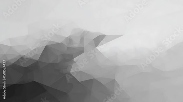 Fototapeta Abstract gray scale polygonal geometric background