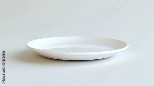 Obraz white plate on white background