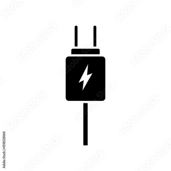 Fototapeta mobile charger Flat icon set. vector illustration on white background
