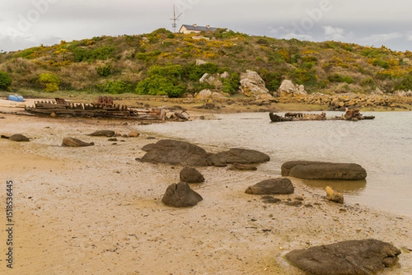 Obraz Iles Chausey, Normandia