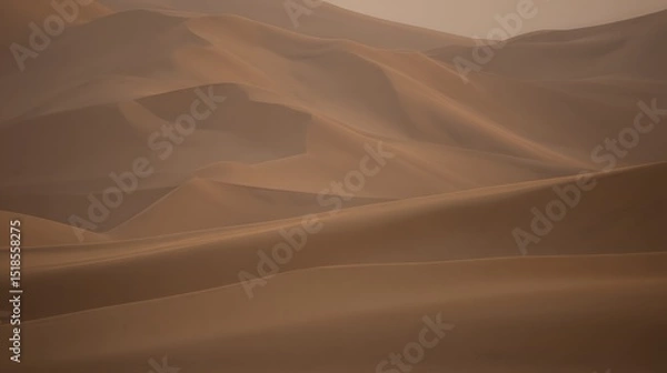 Fototapeta Serene desert landscape of soft dunes