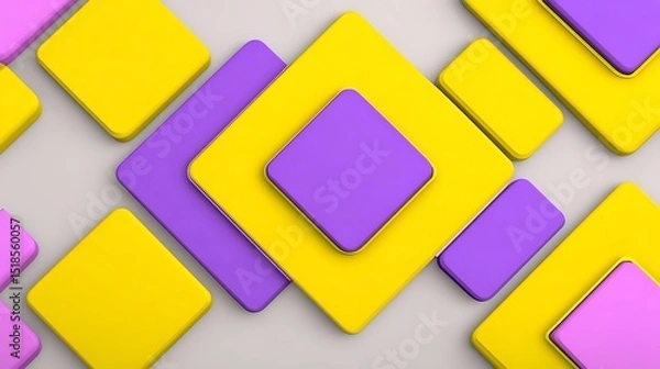 Fototapeta Abstract squares modern vibrant color design