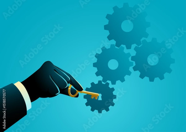 Obraz Initiating business processes, key to launching and activating a business