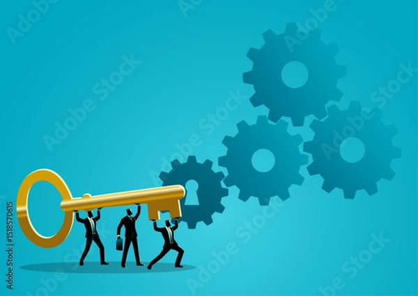 Obraz Initiating business processes, key to launching and activating a business