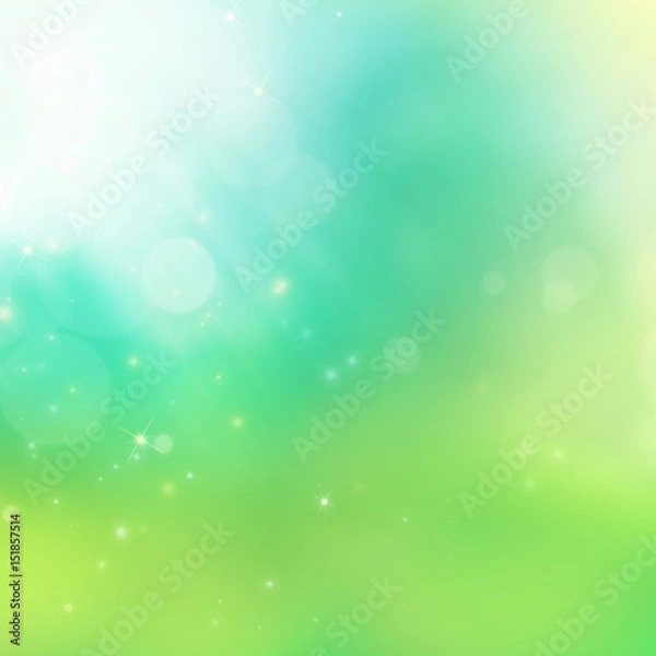 Fototapeta Green sparkle abstract background