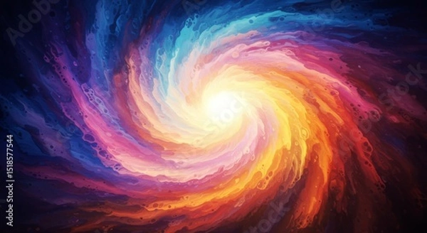Obraz Abstract watercolor of colorful galaxy