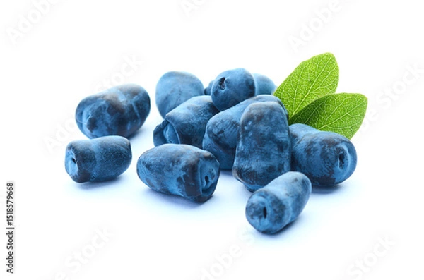 Obraz Honeysuckle berries on white background.