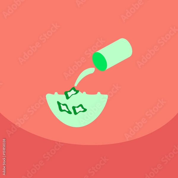 Obraz Trash floating in the water line icon for web, mobile and infographics. Vector dark grey icon isolated on background.