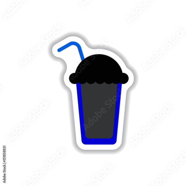 Obraz Label Frames and badges vector icon design collection coffee emblem coffee to go