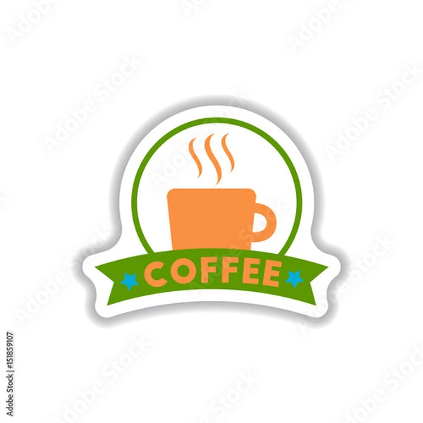 Fototapeta Label Frames and badges vector icon design collection coffee emblem