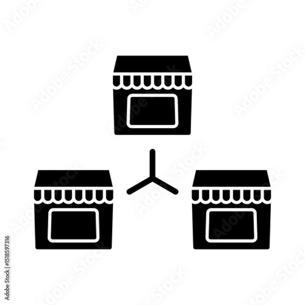 Obraz franchise icon, simple flat style, vector illustration symbol sign logo template pictogram, for ui or ux isolated on white for mobile app, editable