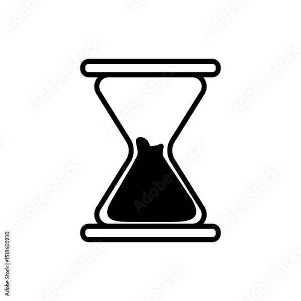 Obraz hourglass icon, vector illustration, symbol, design logo template pictogram, for ui or ux isolated on white for mobile app, editable