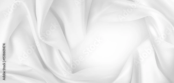 Obraz White silk fabric