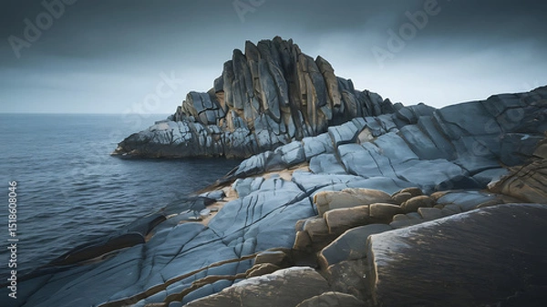 Obraz The dramatic coastline features striking rock formations along the ocean.