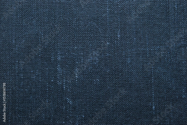 Obraz Old dark blue canvas fabric for background, linen texture background